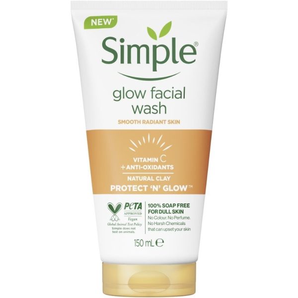 Simple Express Glow Clay Polish Facial Wash 150ml