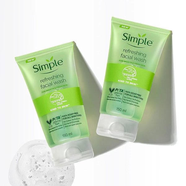 Simple Kind To Skin Refreshing Facial Wash Gel 150ml